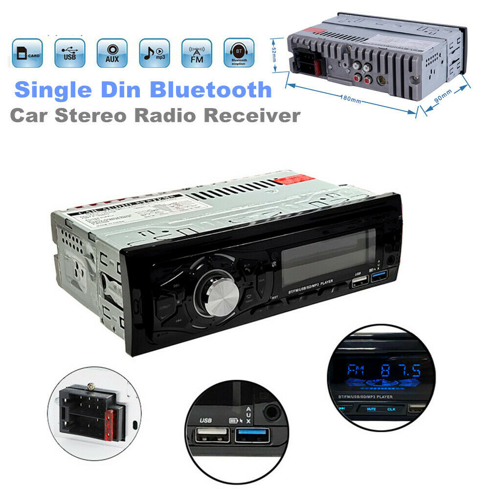 Bluetooth USB MP3 WMA FM Digital Media Player Colorful Display Car Stereo Radio
