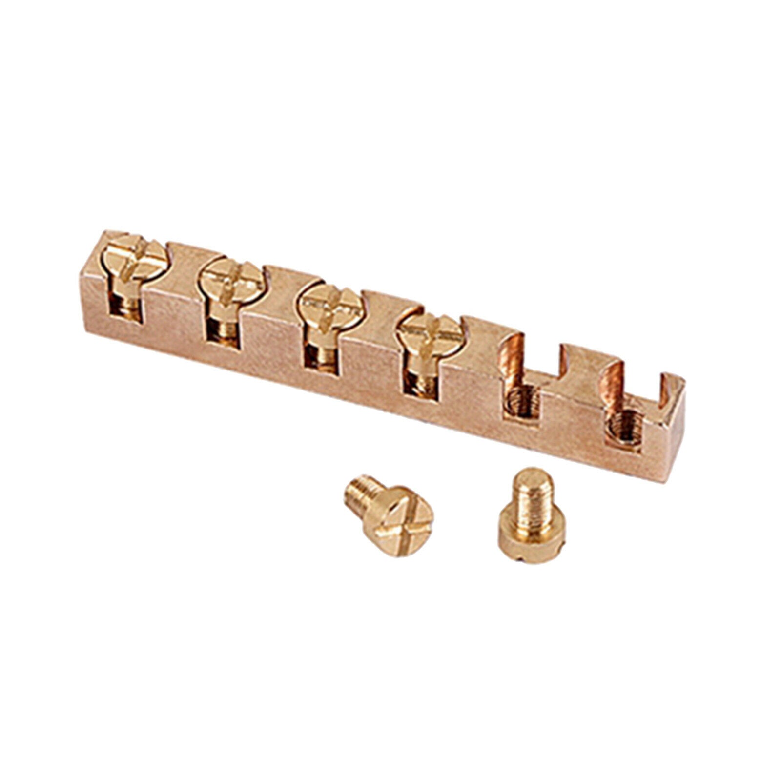 43mm Brass 6 String Bass Nut Pre Slotted Adjustable Electric Bass Parts