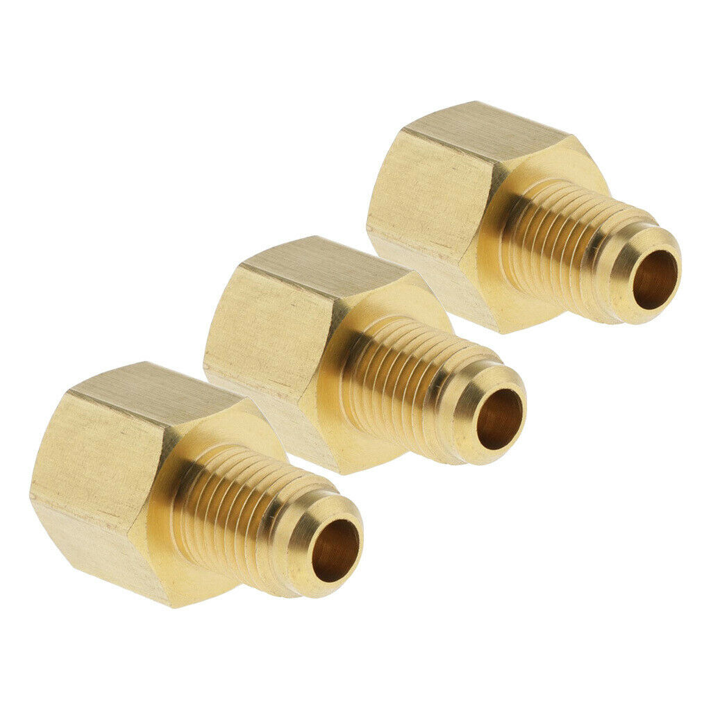 3 Fittings for Air Conditioning 1/4 Adapters for Hoses From SAE to G 1/4