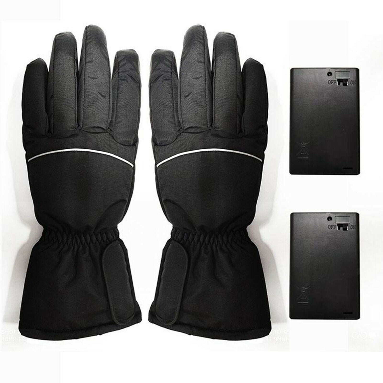 Warm Thermal Heated Gloves Touch Screen for Men Women BMX UTV Outdoor Ski