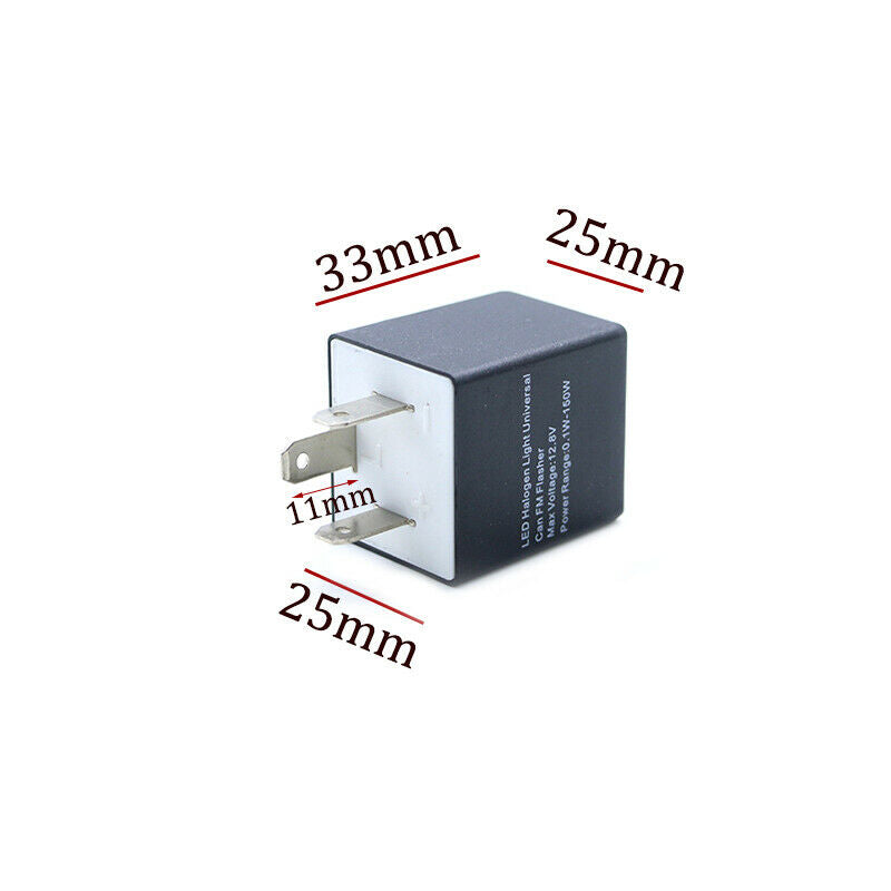 12V 3Pin Motorcycle Blinker Adjustable LED Flasher Relay Turn Signal Indi.l8