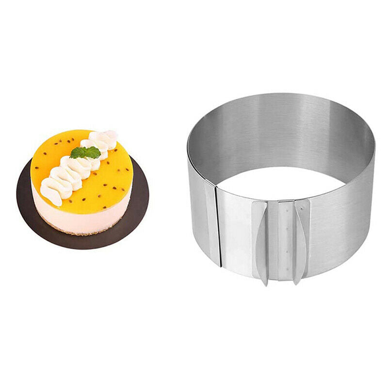 Adjustable Mousse Ring Round Mould Kitchen Accessory DIY Baking Too.l8