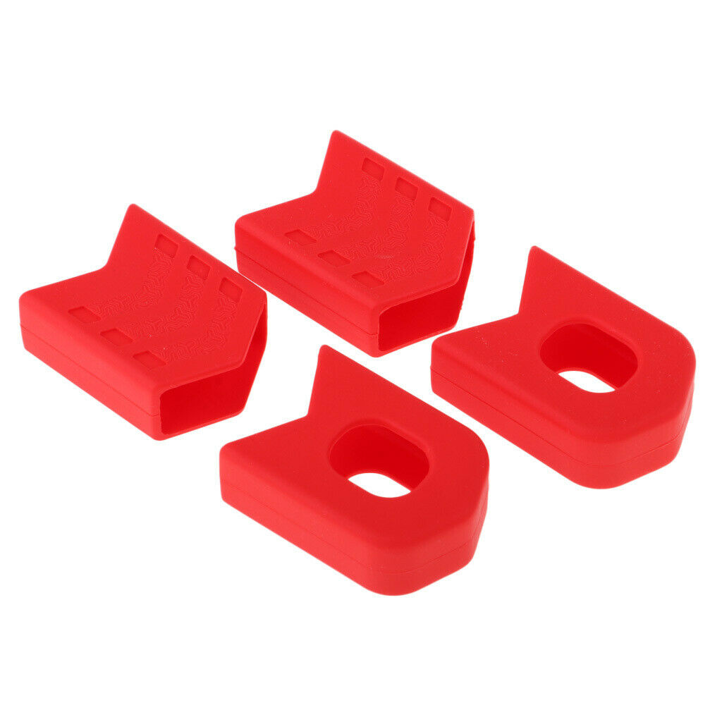 1 Set (4PCS) Bicycle Crank Protector Bike Cycling Crankset Protectors Red