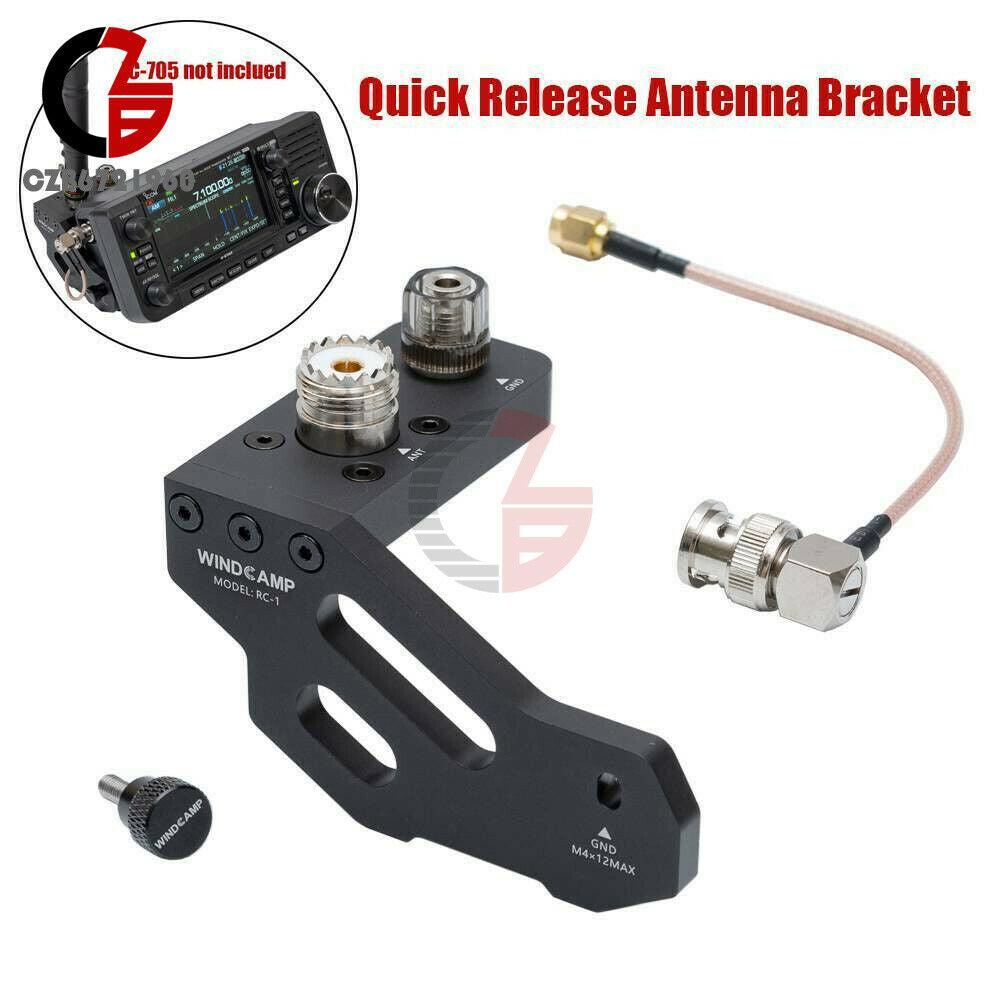 Quick Release Antenna Bracket Holder For ICOM IC-705 Portable Shortwave Radio