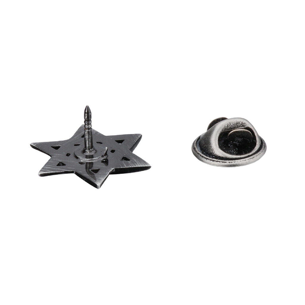 Retro Black Multi-layer Overlap Star Collar Pin Lapel Pin Brooch Pin Fashion