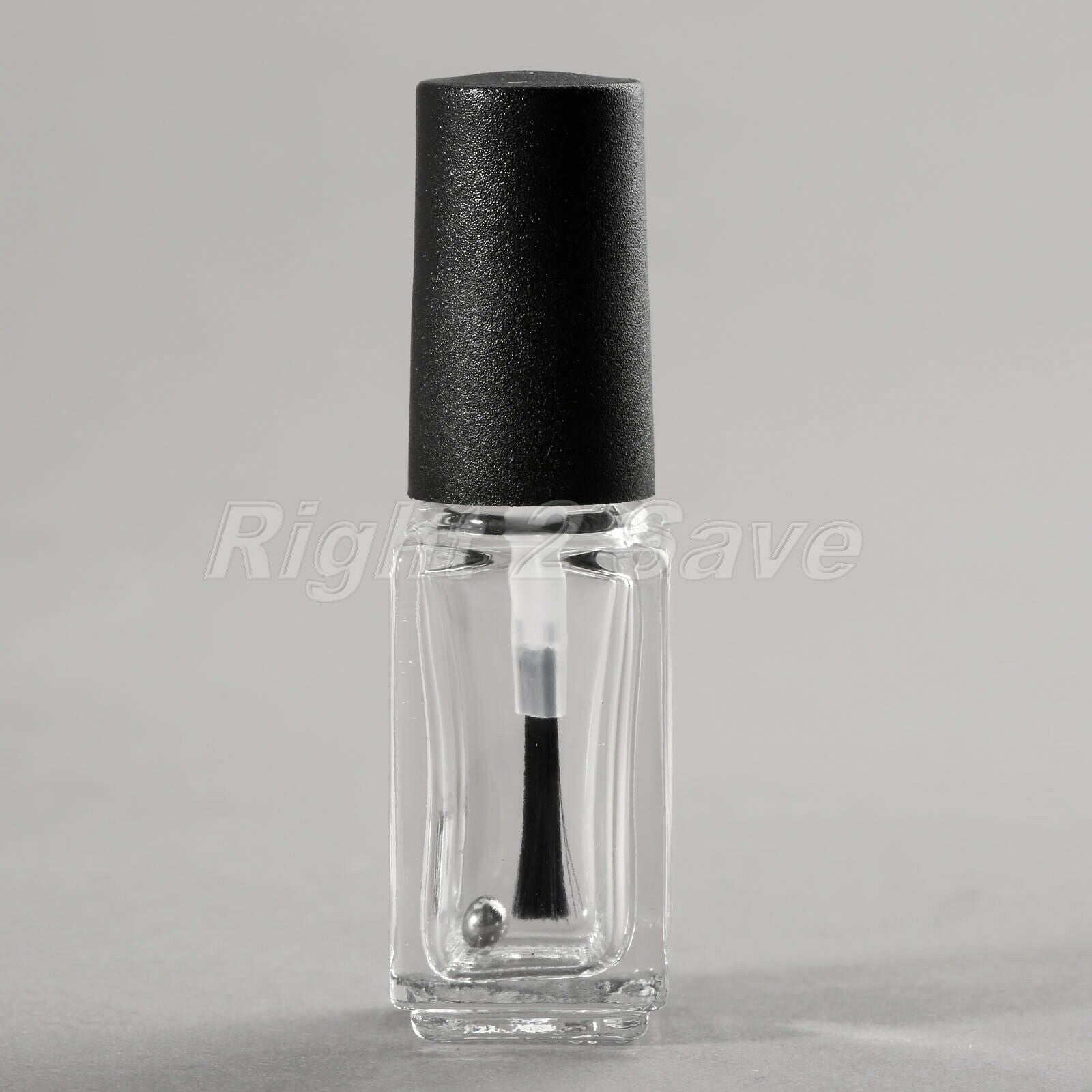 5ml Empty Clear Glass Nail Polish Bottles Square Shape Refillable Containers