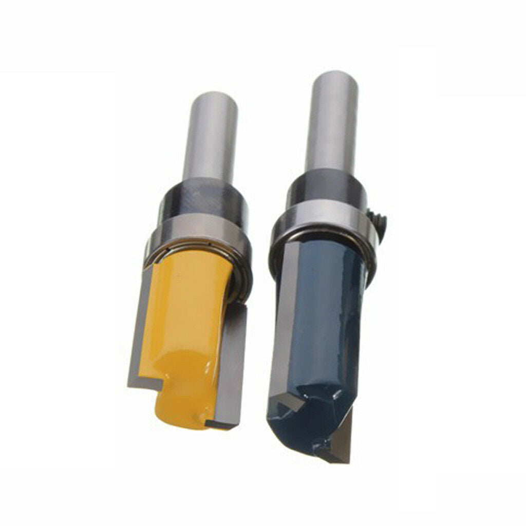 6pcs Flush Trim Template Router Bit - 1/4" Shank - Carbide Tip Rotary Tool