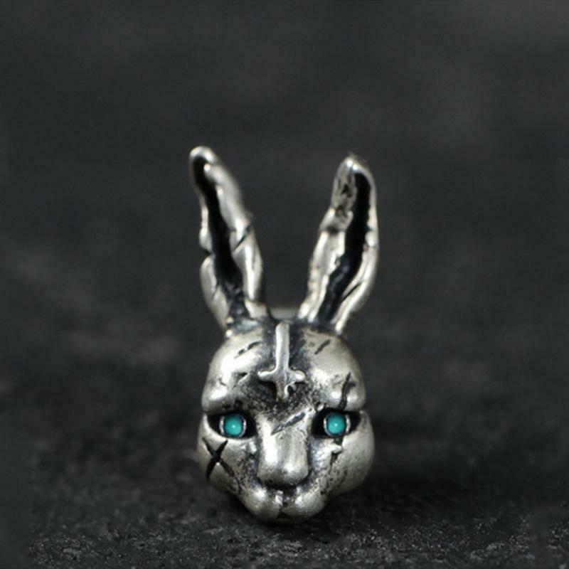 Retro Distressed Cross Bunny Earrings Alloy Pendant Earrings Suitable for Girls