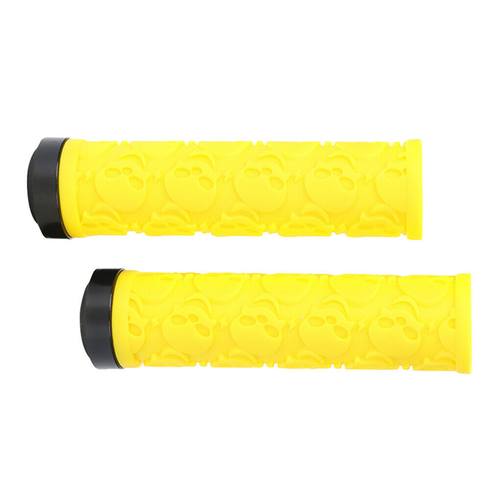 1 Pair Bike Bicycle MTB Handlebar Soft Rubber Bar Grip Covers Nonslip Yellow