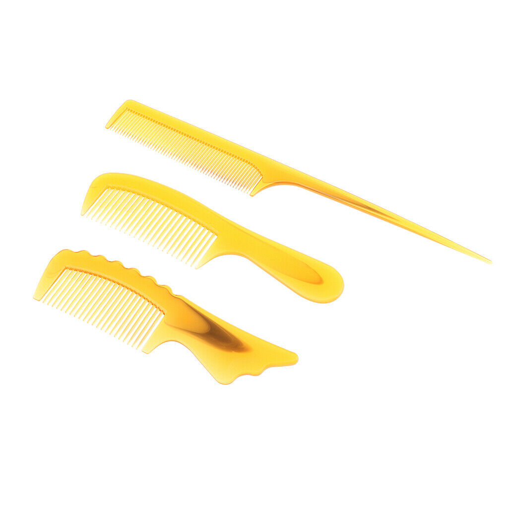 3x Anti-static Barber Hairdressing Cutting Comb Heat Resistant Detangle Comb