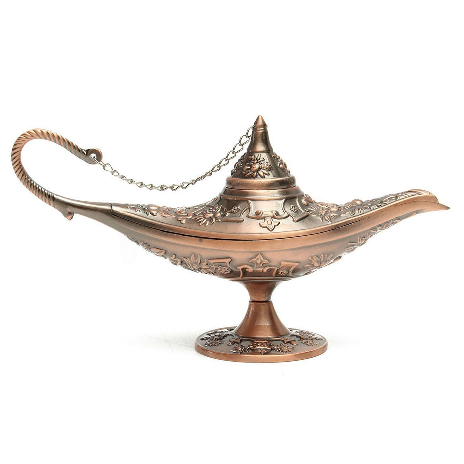 Mini Legend Aladdin Magic Genie Light Wishing Oil Collectable Light Lamp Bronze