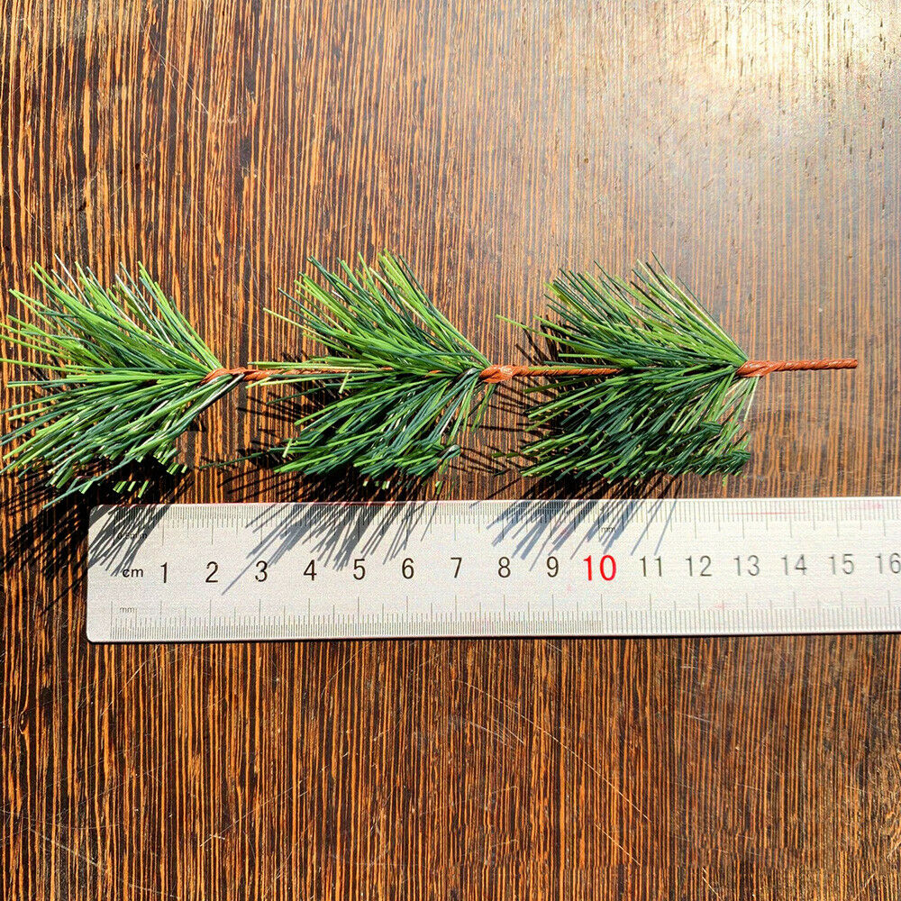 10Pcs Artificial Mini Pine Needles Branches Christmas Flower Tree Ornament DIY