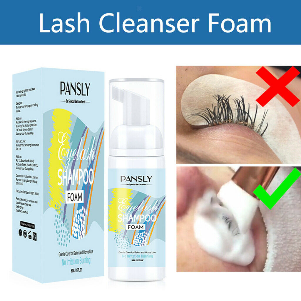 Eyelash Extension Shampoo Foaming Cleanser Gentle Formula Salon Home Use