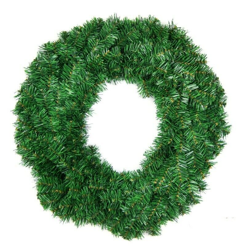 Wreath Garland Faux Pine Hoop Christmas Tree Xmas Home Decor Wall Door Hanging