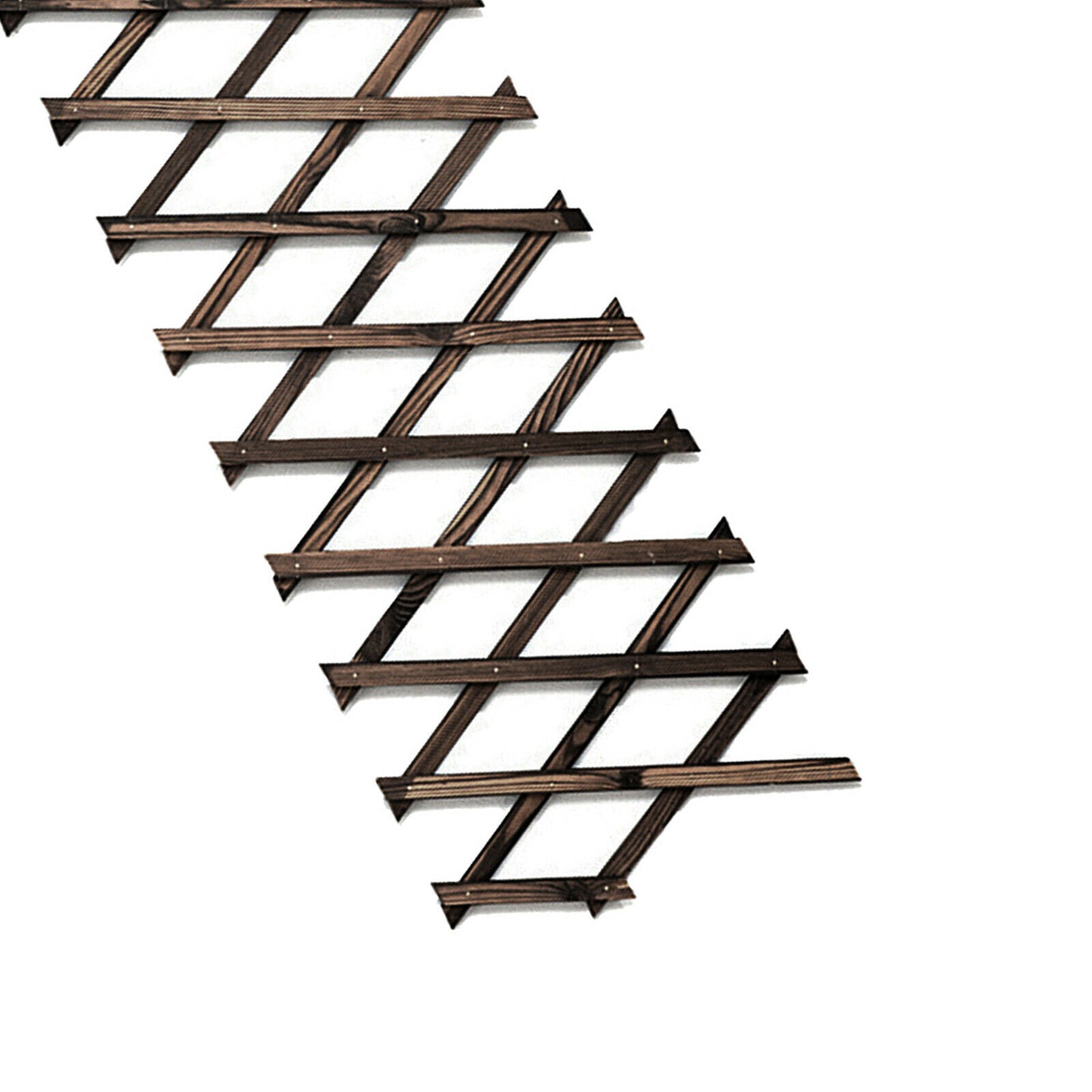 2Pcs Retractable Pine Wooden Trellis Fence Garden Decor Flowers Growing