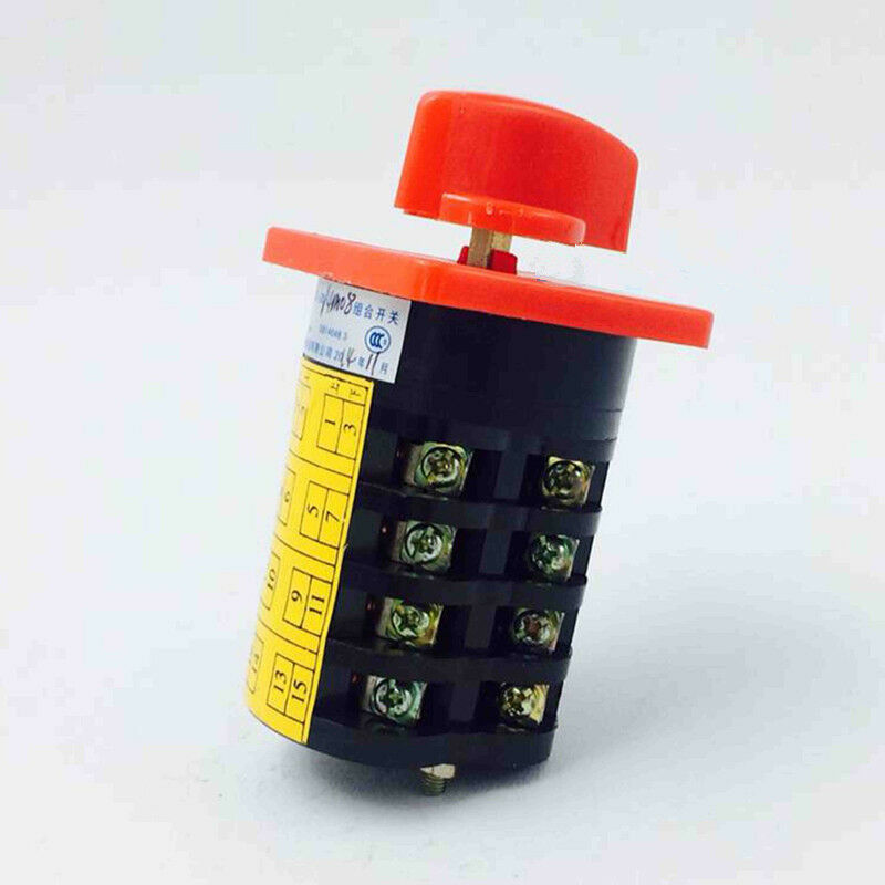 1PCS Changeover Cam Switch 4 Phase 16 Terminal 3 Position(0-1-2) Ui380V Ith 20A