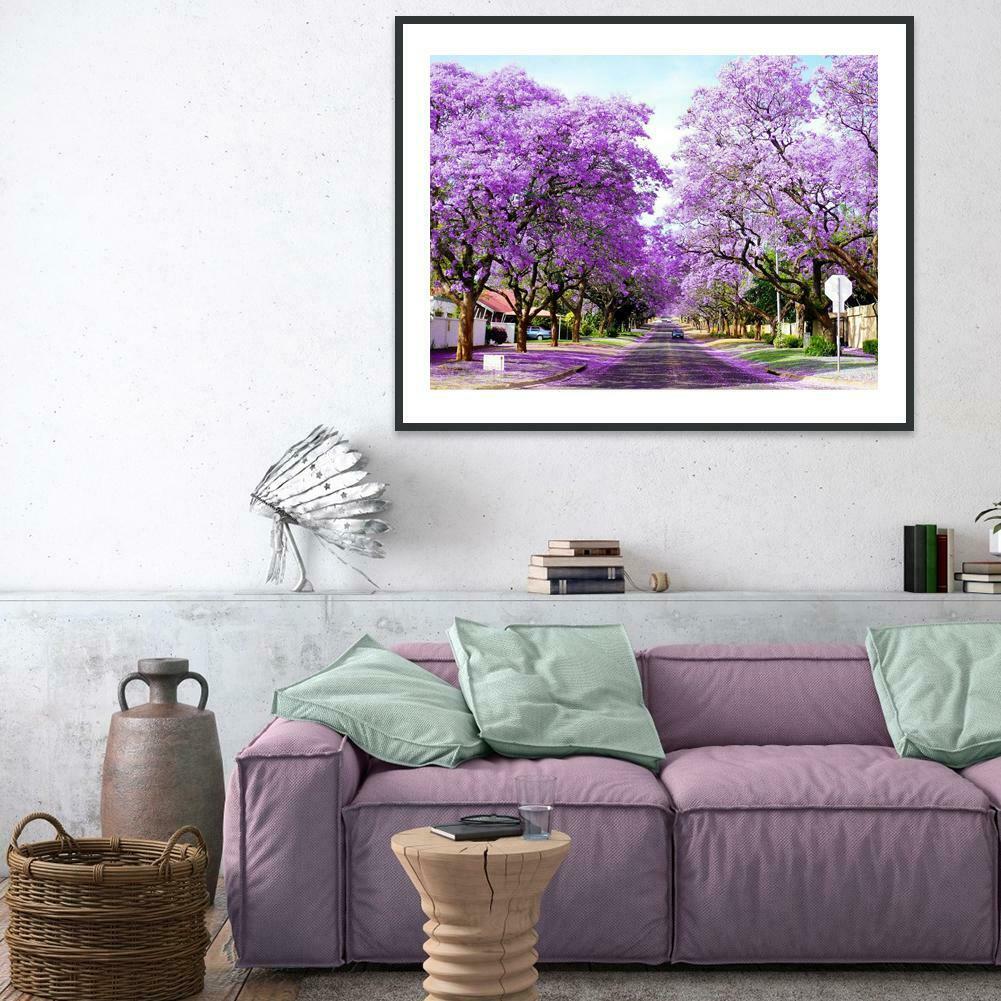 5D DIY Full Drill Diamond Painting Bauhinia Cross Stitch Mosaic Craft Kit @