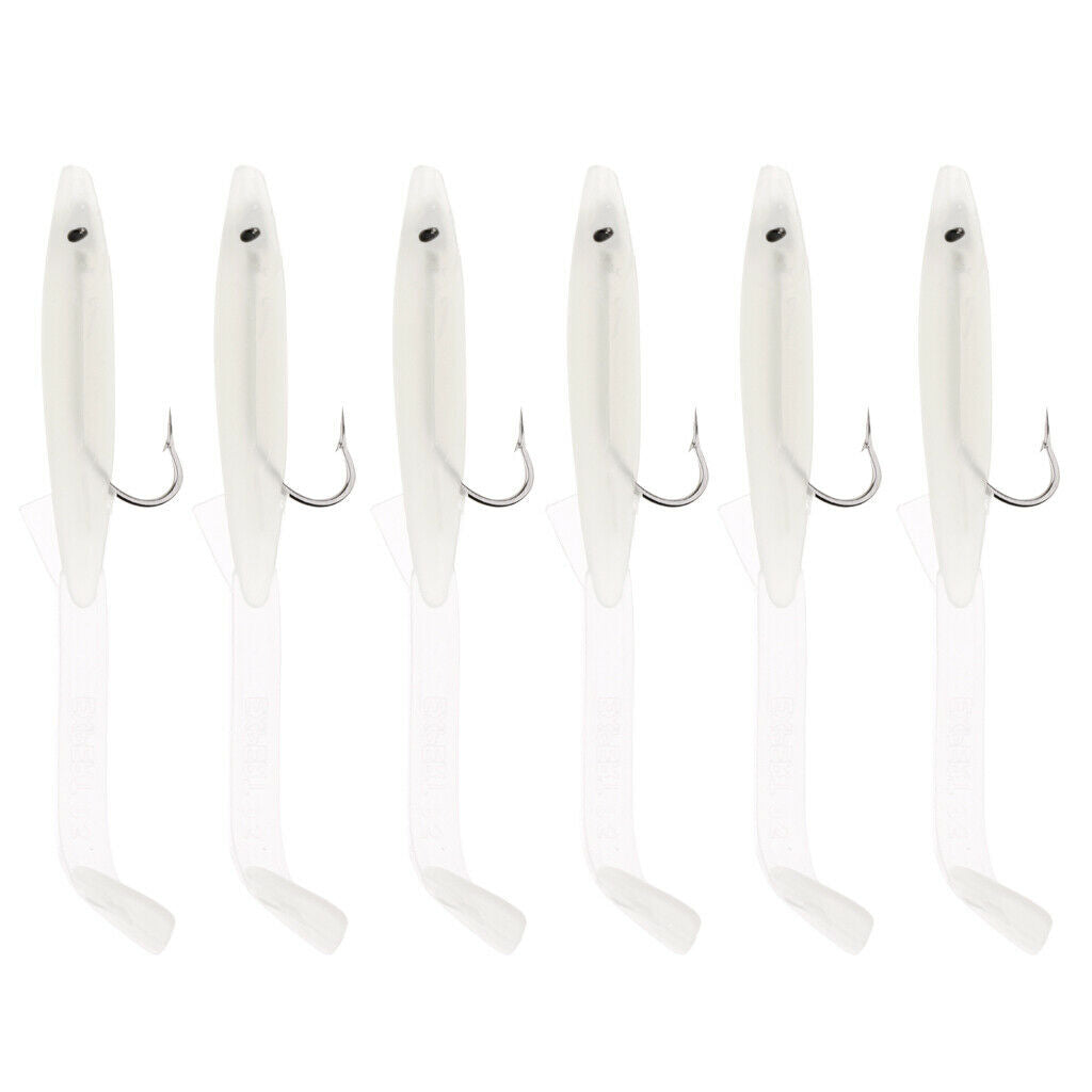 12 Pieces Bionic Bait 85mm Soft Bait Swimbait Fish Worm Silica Gel Bionic Bait