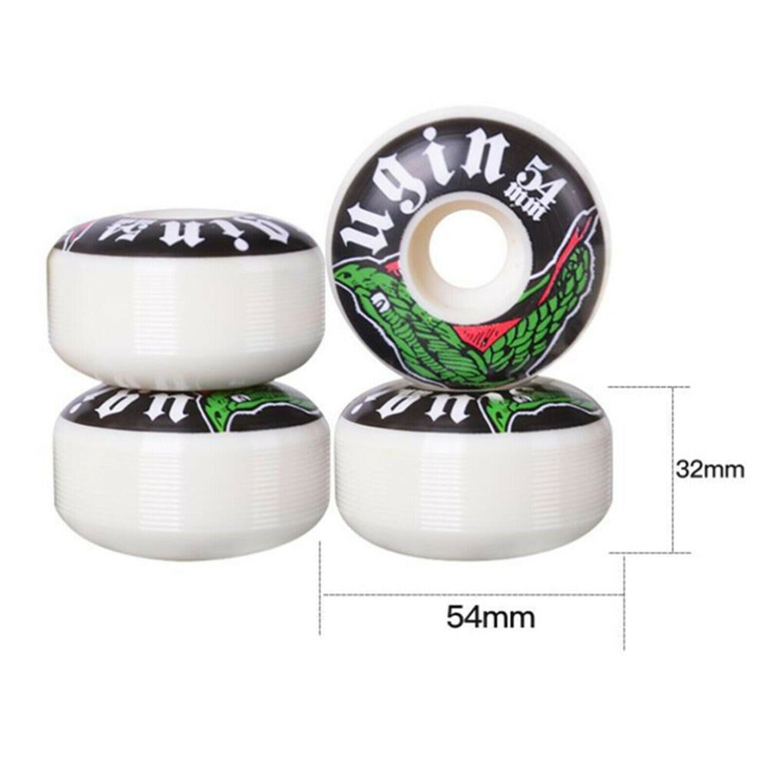 4Pcs PU Skateboard Wheels Set 54x32mm Longboard Roller Repair Wheel Parts