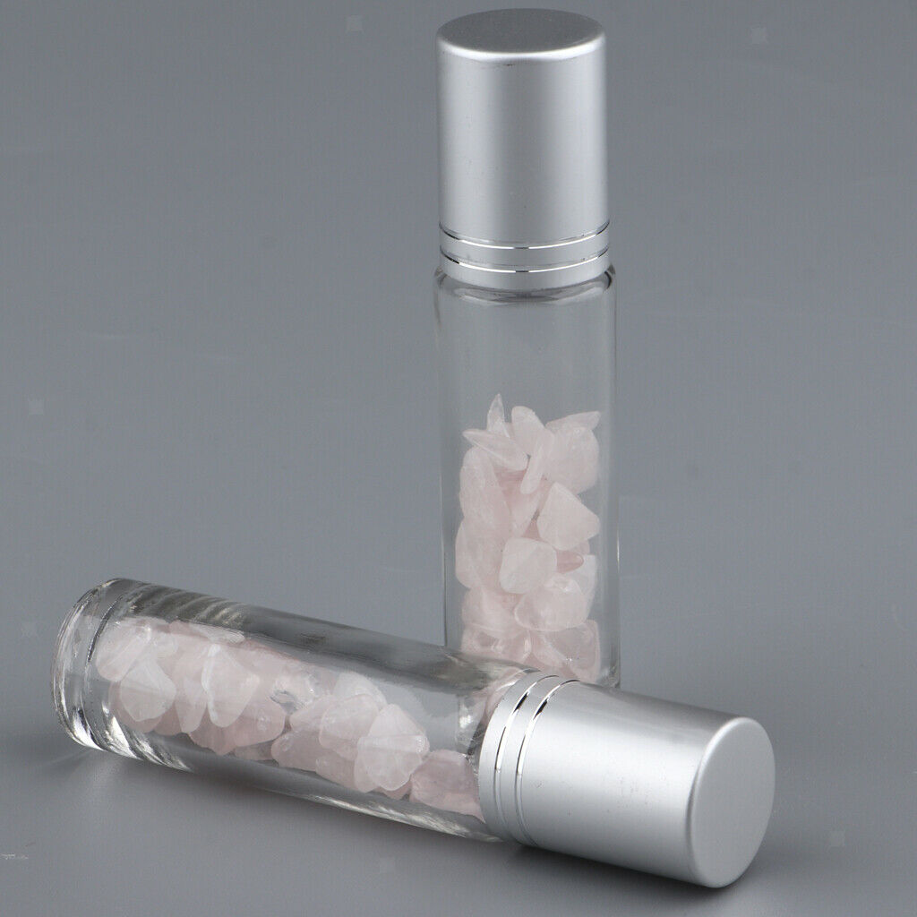 Set of 4 10ml Empty Oils Aromatherapy Bottles Tubes Containers Pink+Purple
