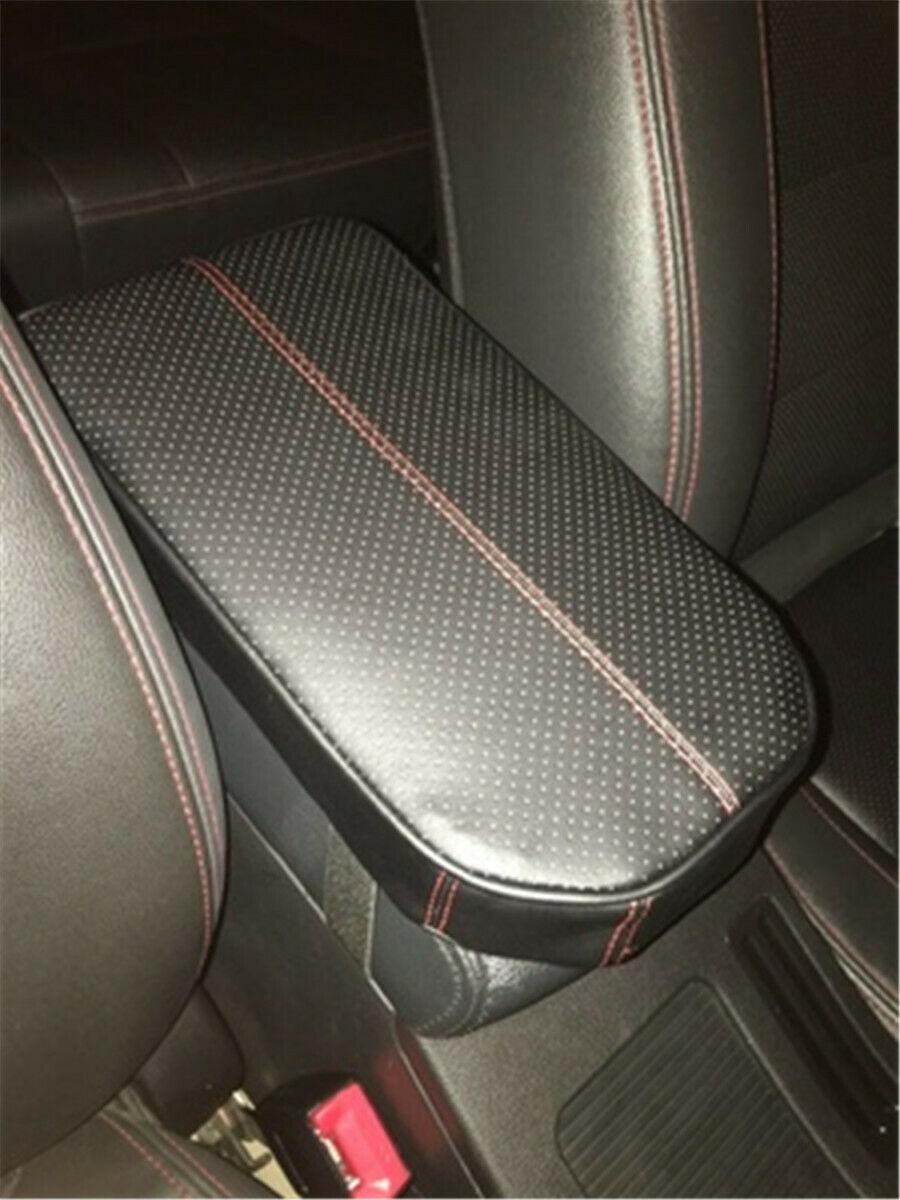 Portable Black & Red Memory Foam Car Truck Center Armrest Heighten Pad Universal