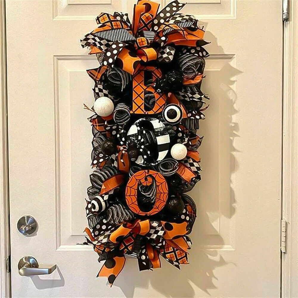 Halloween Decorations Halloween Wreath Fall Wreath Outdoor Front Door Ornament