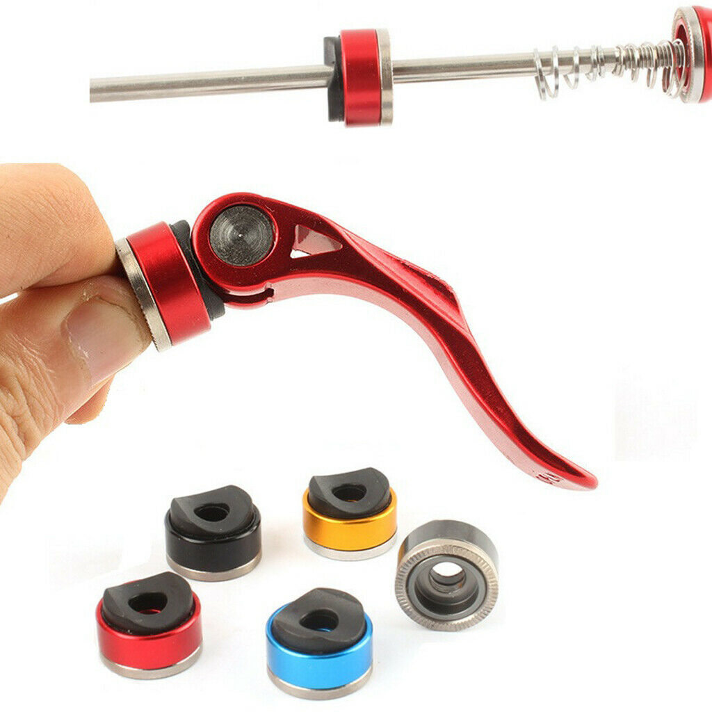 2 Pieces Bike Quick Release Clip Bolt Lever Slider Wheel Hub Skewers Parts Red