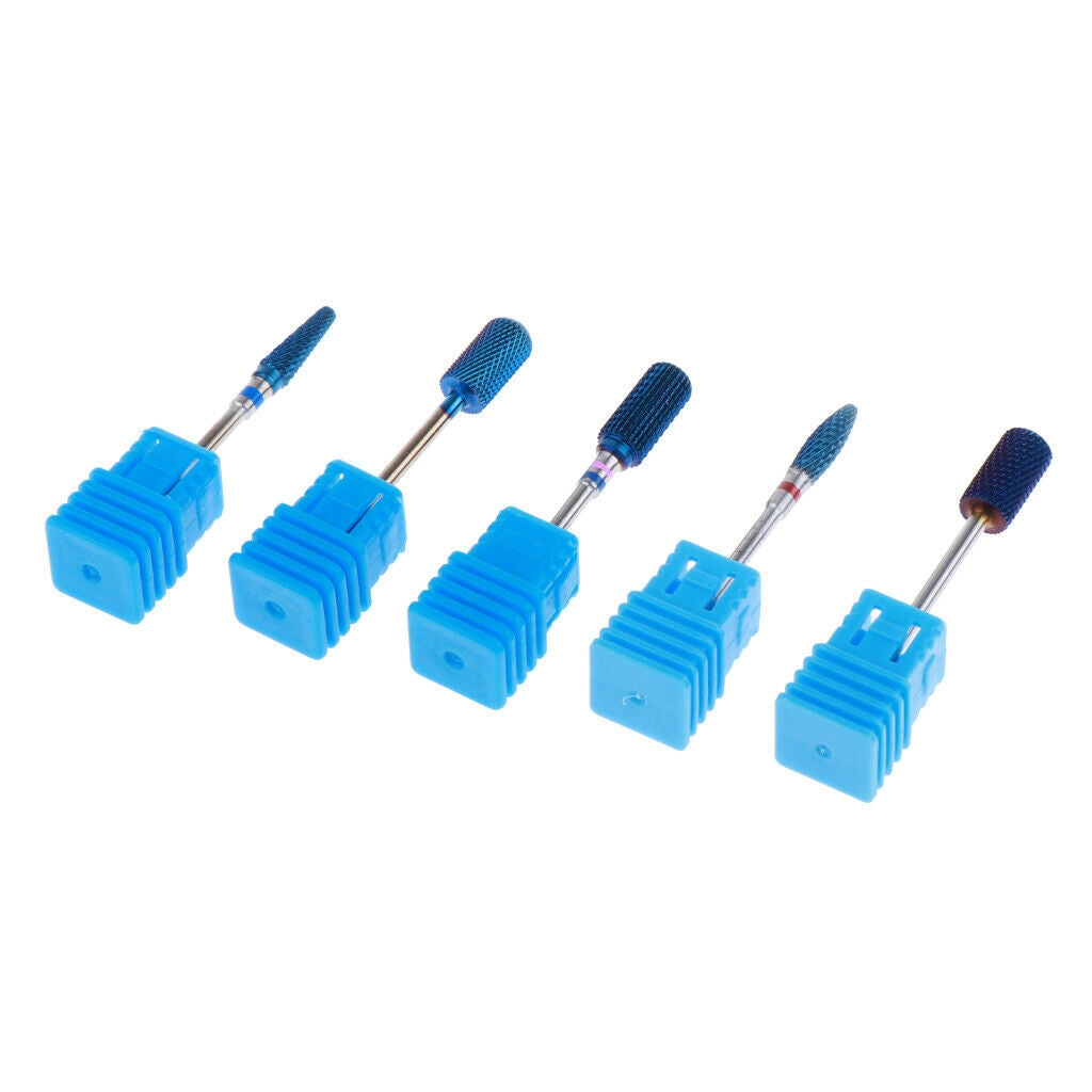 5pcs Carbide Nail Drill Bits Polishing Grinding Head for Electric Nail Files