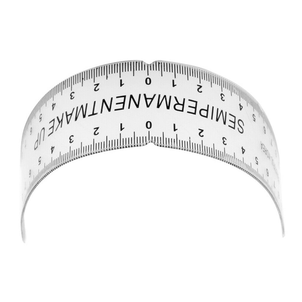 Reusable Plastic Eyebrow Stencil Shaper Brow Permanent Makeup Ruler Supplies