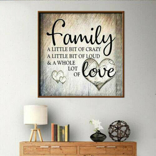 5D DIY Full Drill Diamond Painting Family Cross Stitch Kit Embroidery Home Decor