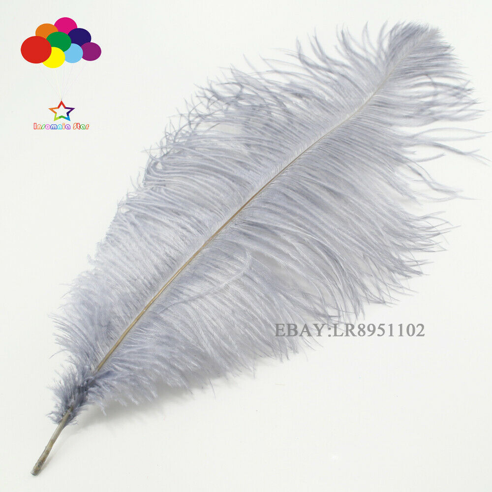 Gray ostrich feather 100 pcs 6-8inches for wedding party centerpiece decor craft