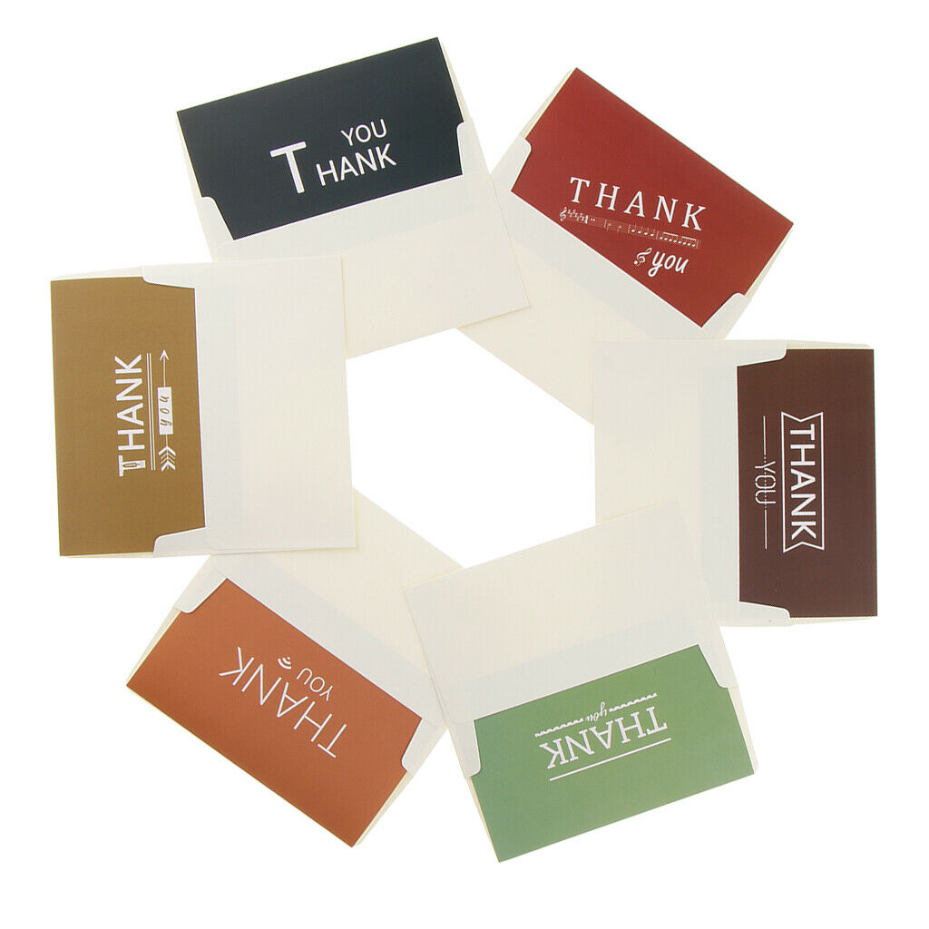 6 Sets Of Thank You Cards With Envelopes
