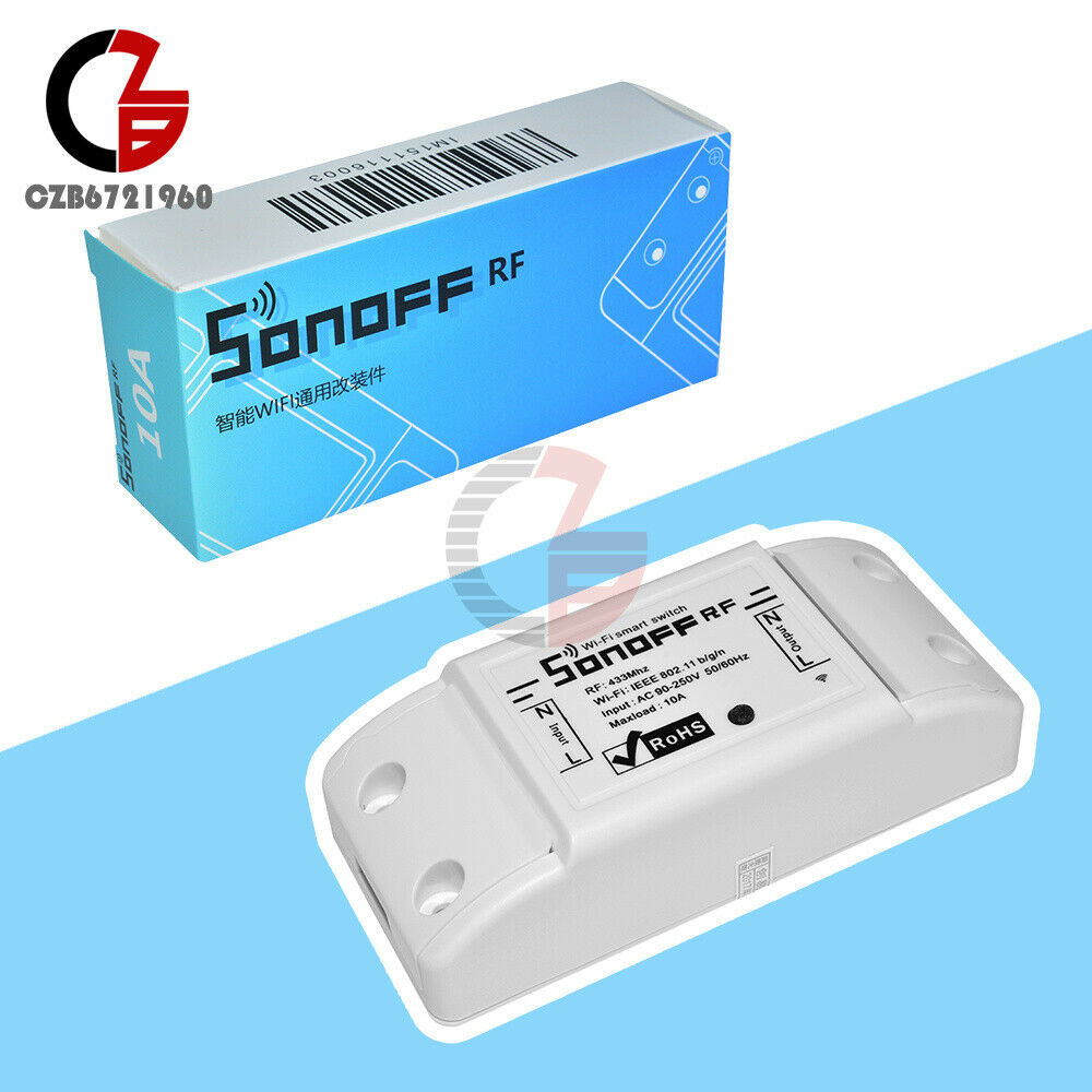 433MHz Sonoff RF Remote Control WiFi Smart Switch Wireless Module IOT Smart Home