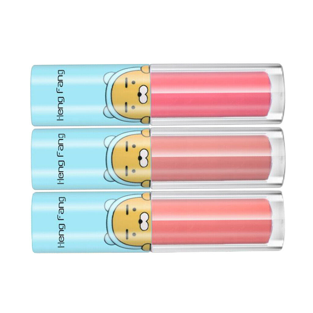3 Colors/set Matte Velvet Waterproof Lip Gloss Lip Glossy Liquid Lipstick C