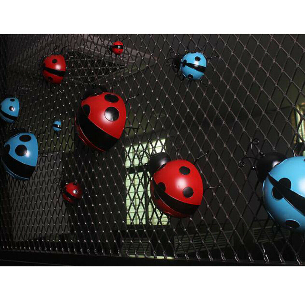 10 Pieces Handmade Ladybird Design Walls Insect Hanging Sculpture 10cm