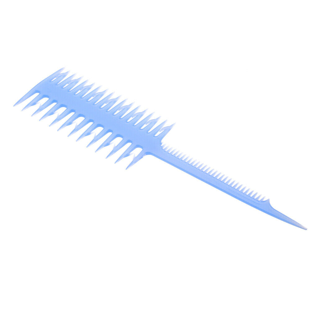 2 in 1 Hair Coloring Dye Brush Weave Highlighting Salon Fine Tooth Comb Light