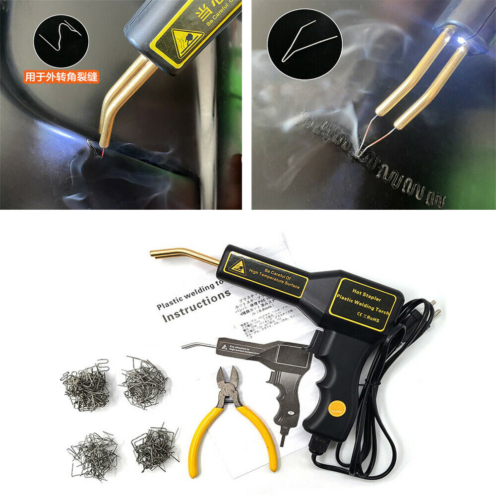 220V Car Bumper Repair Handy Welder Plastic Welder + Staples Repair Tool EU Plug