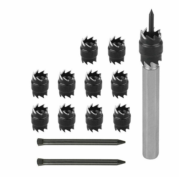 13Pcs Double Side Rotary High Speed Steel Spot Weld Cutter Hexagon Shank Remover
