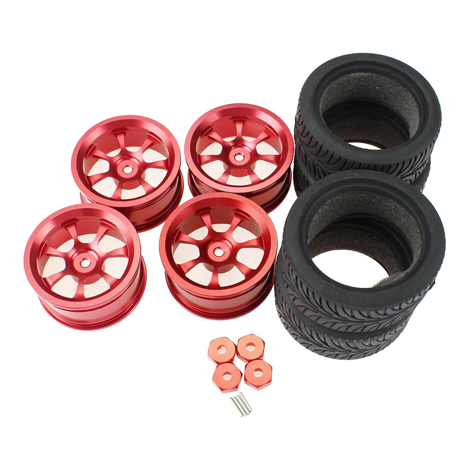 16pcs Wheel Rims Tyres for WLTOYS A949 A959-B RC Car DIY Spare Parts Accs