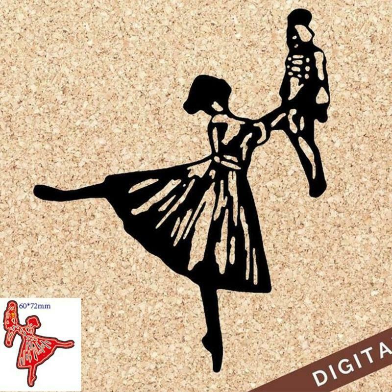 Elegant Dancing Lady Metal Cutting Die Stencil DIY Scrapbooking Album Paper Card