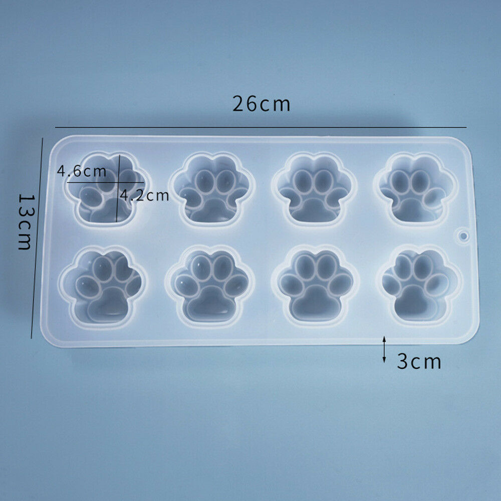 DIY Epoxy Mold Semi-stereoscopic Cat Paw Mirror Frosted Silicone Mould Handcraft
