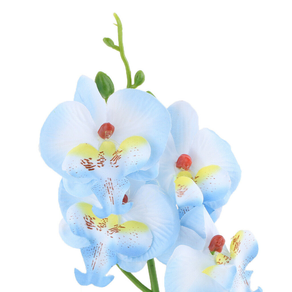 artificial orchid plant potted - 33cm silk flowers wedding decor Blue