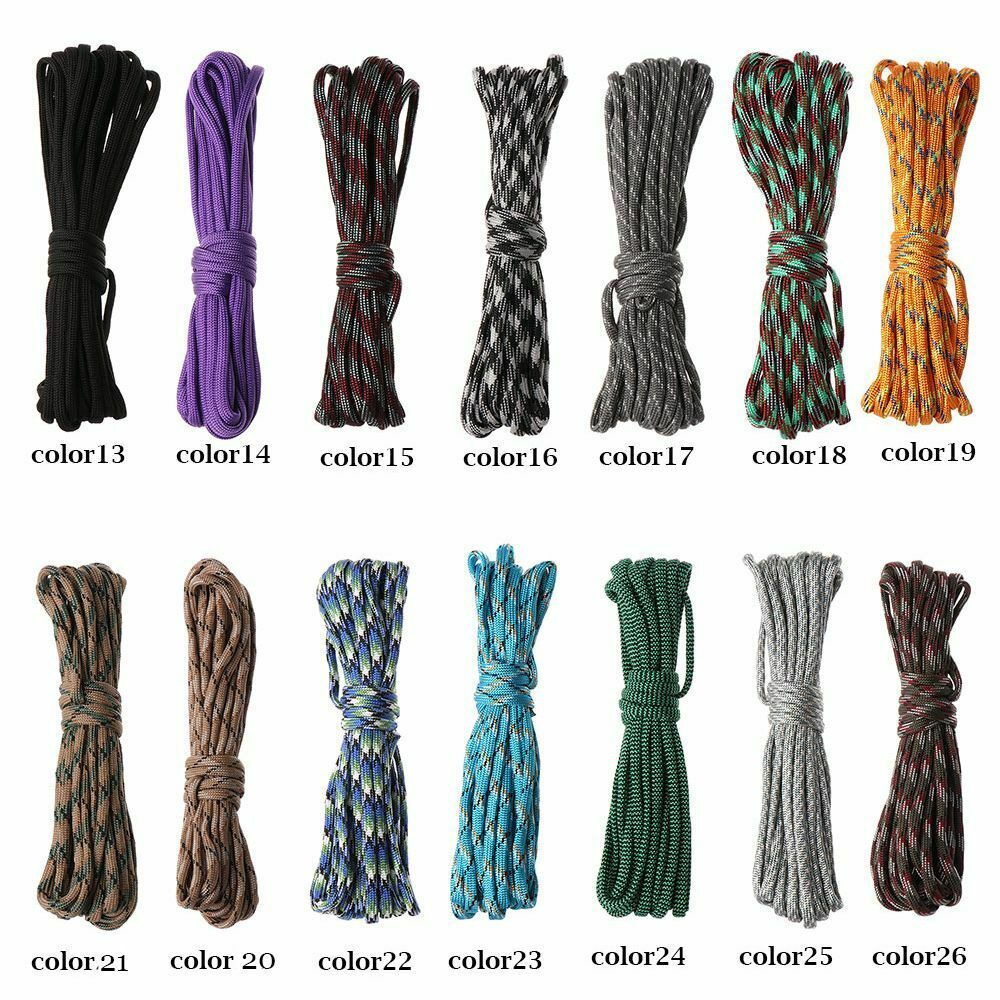 Outdoor Tool Paracord Cord Rope Parachute Cord Lanyard Tent Ropes Survival kit