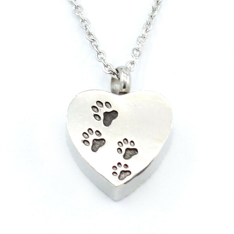 Pet Heart Urn Necklace for Ashes - Cremation Jewelry Keepsake Memorial Pe.l8