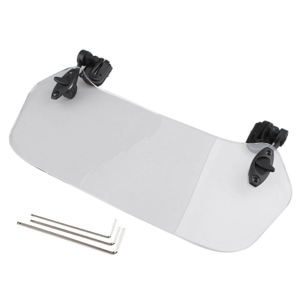 37cm Motorcycle Clip-on Windshield Windscreen Extension Deflector Universal