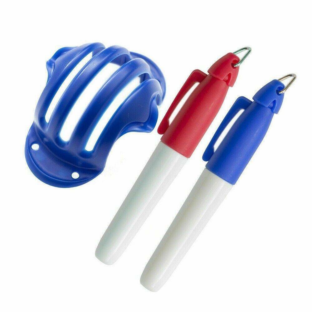 Golf Ball Triple Track (3) Line Marker Stencil Marker With 2 Pens Set AU
