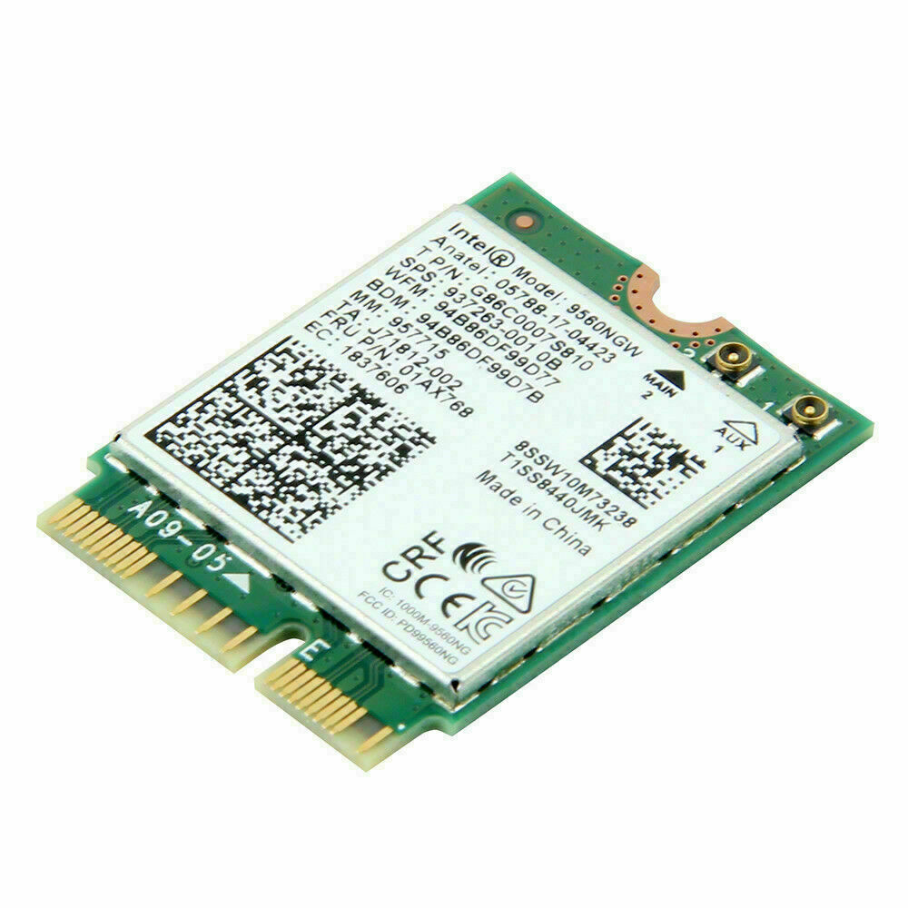 Intel Dual Band AC 9560 9560NGW NGFF 1.73Gbps BT5.0 Wireless \ M.2 Wifi V6Y1