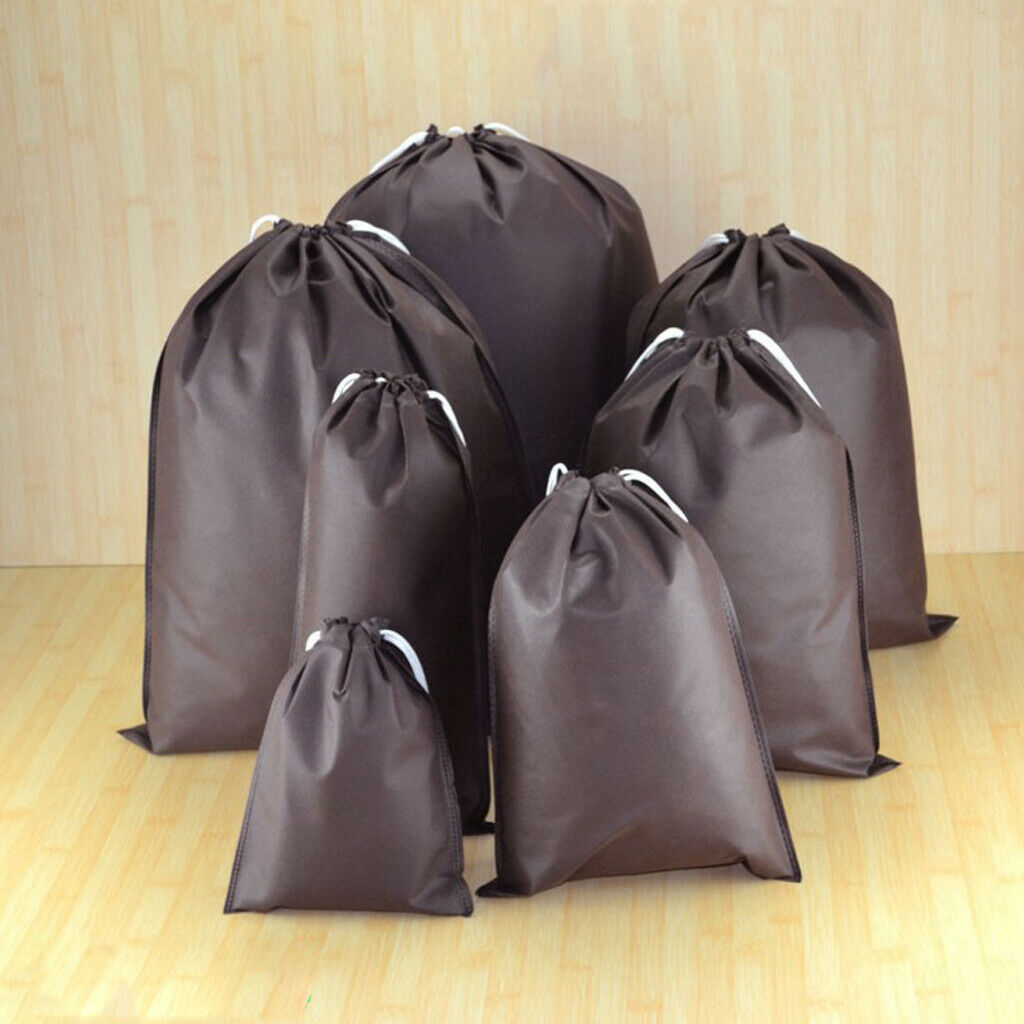 Burlap Sack 10 Jewelry Gift Bags Pouch Jute Sack Drawstring Wedding - Coffee