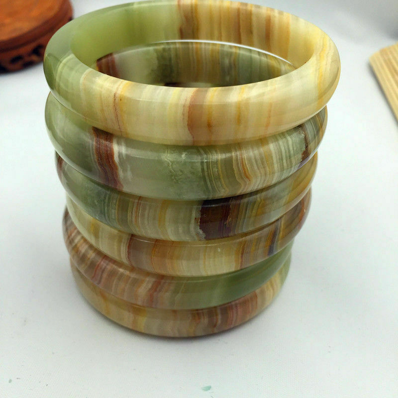 Natural Beautiful Afghanistan Jade Bangle Hand-Carved Bracelet 58-60mm AAA