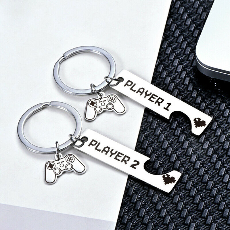 2 PCSCouple Gamer Gifts PlayerKeychain Girlfriend Boyfriend Valentine's Day Gift